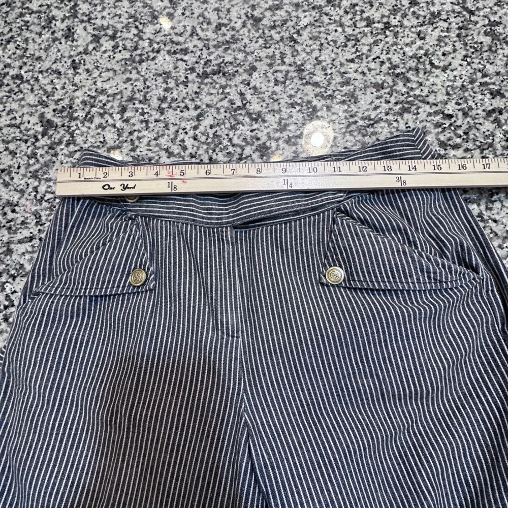 Westbound Women's Striped Wide Leg Cotton Sailor Pants Jeans Size 8 Cotton - Picture 5 of 9